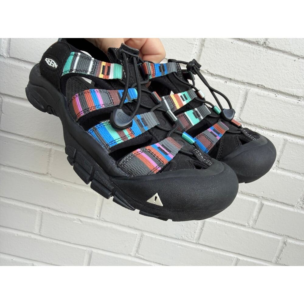 Keen Newport H2 Hiker Sandals Womens 9 Raya Black Multi Color Water Shoes $130